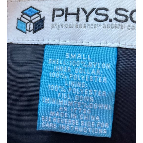 PHYS.SCi Men’s Sz.Small Puffer Vest  Down Fill blue & yellow Retro Y2K - Picture 5 of 8
